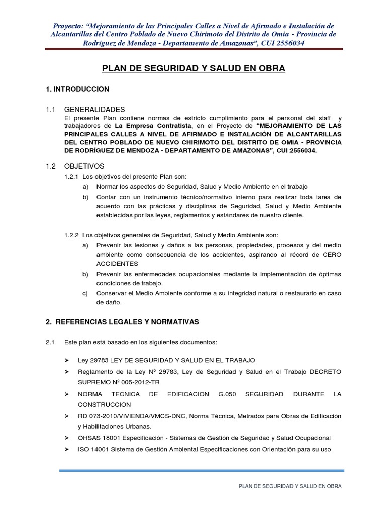 05 Plan de Seguridad y Salud en Obra 20220920 103516 629 | PDF