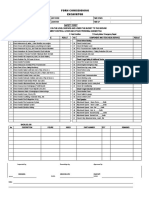 Form Comissioning EXCAVATOR