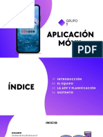 Presentación Aplicación Móvil Completa y Versátil Moderna Azul y Violeta
