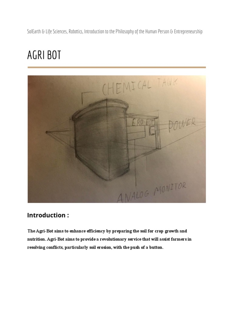 Els Robotics Capstone Concept Paper Outline Pdf Soil Agriculture