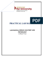 PRACTICAL LAB MANUAL FOR HUMAN ANATOMY AND PHYSIOLOGY