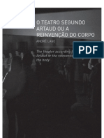 O Teatro da Crueldade segundo Artaud e a reinvenção do corpo