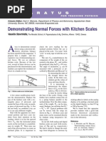Normal Forces With Kitchen Scales