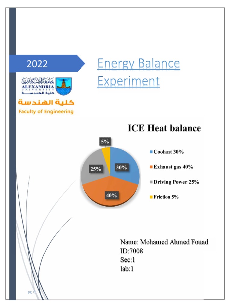 Lab Energy Balance PDF Engines Physical Quantities