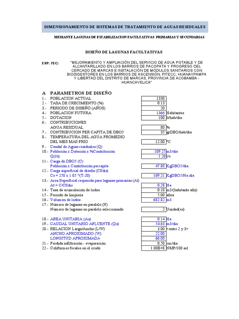 Diseño de Ptar | PDF