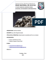 INFORME Nº3 DETERMINACIÓN VOLUMÉTRICA DE Fe EN UN MINERAL - QUÍMICA ANÁLITICA