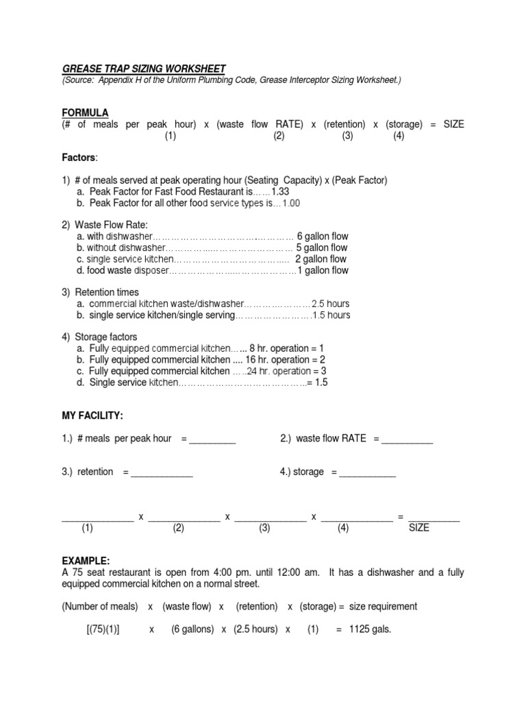 GREASETRAPSIZINGWORKSHEET1 PDF