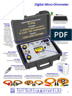 T R Dmo200 Digital Micro Ohmmeter Datasheet