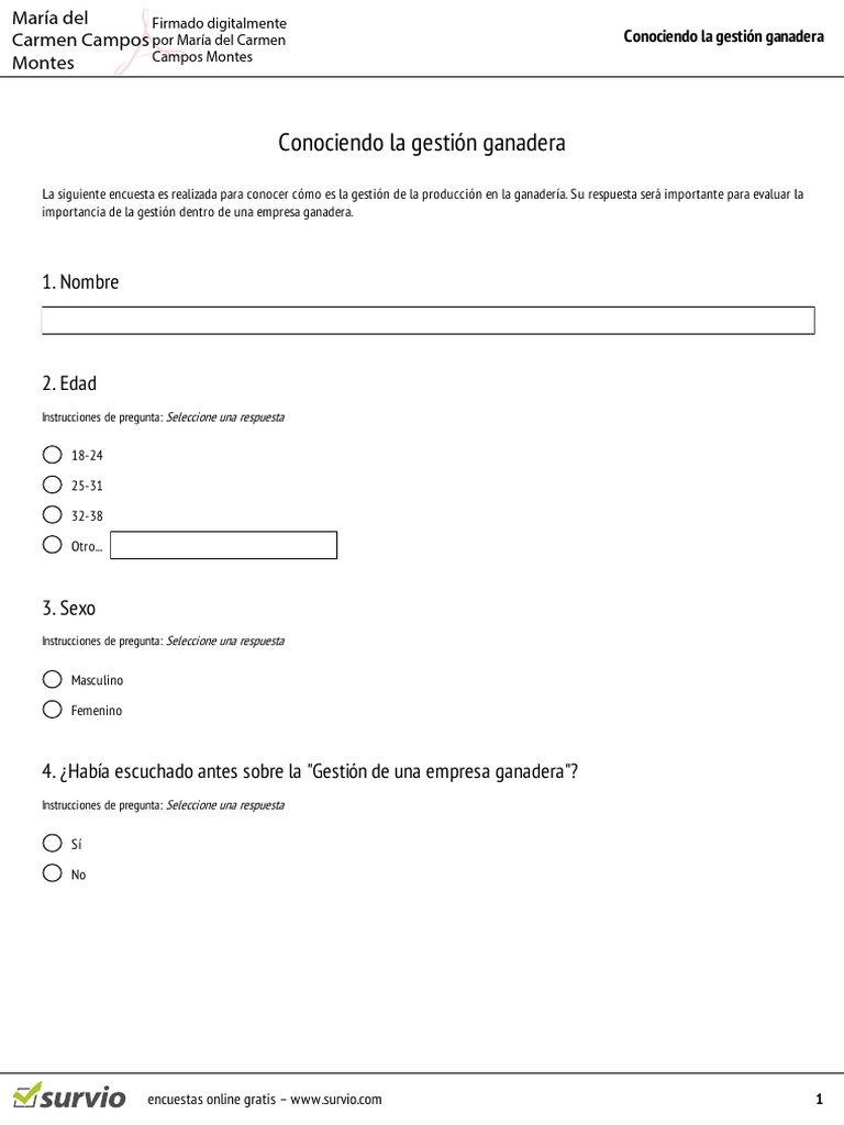 Conociendo La Gestion Ganadera Encuesta PDF Planificación Economias Conociendo La Gestion Ganadera Encuesta PDF Planificación Economias
