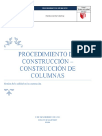 Procedimiento Constructivo - Construcción de Colunmas