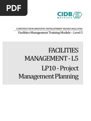 CIDB L5 LP10 Project Management Planning