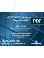 Intertanko Advisory On Singapore Opl