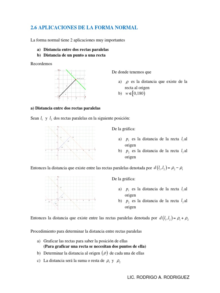 Aplicaciones de la Recta Normal | PDF