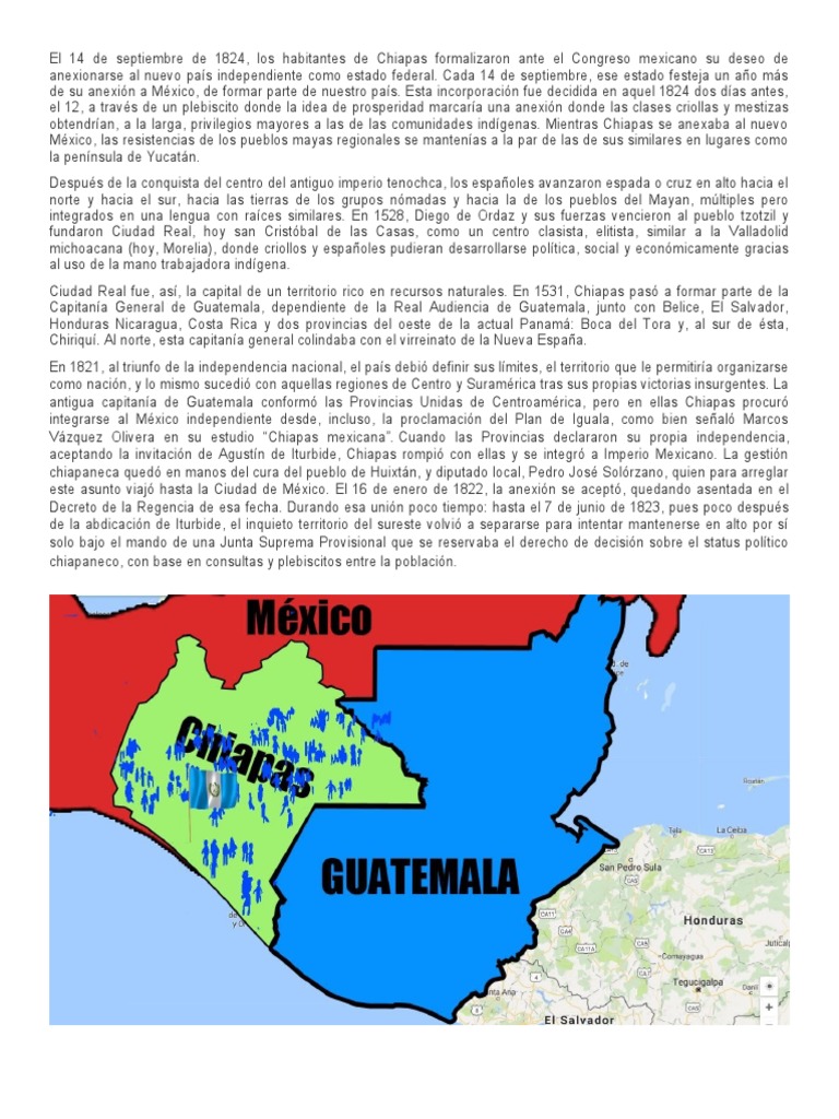 Anexion de Chiapas A Mexico | PDF | Chiapas | México