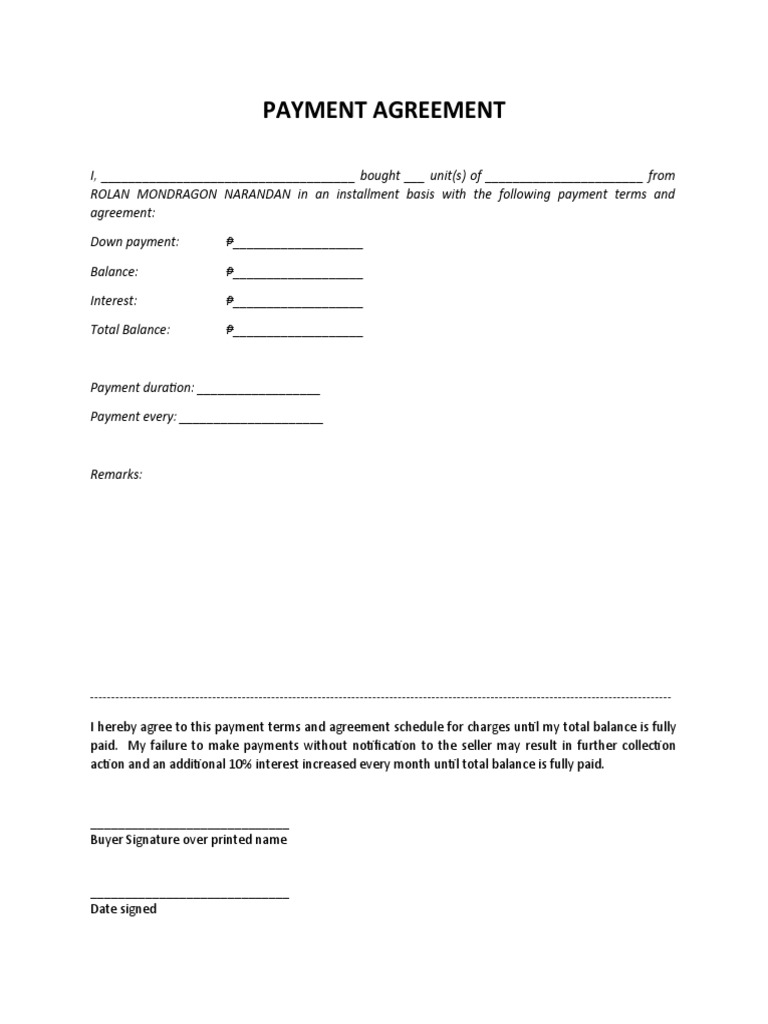 Installment Purchase Agreement | PDF
