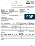 Maintenance Order