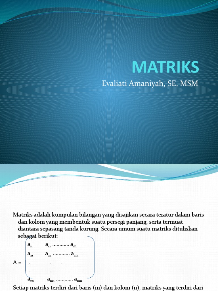 MATRIKS | PDF
