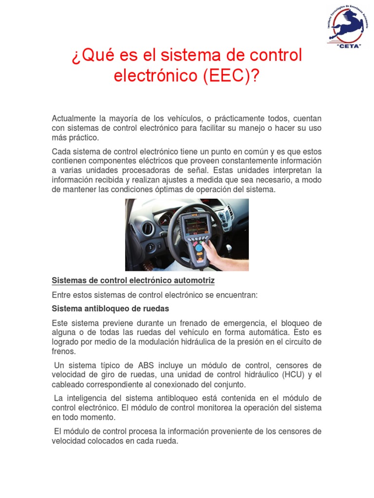 TEXTO DE LECTURA - Qué Es El Sistema de Control Electrónico (ATP) | PDF ...