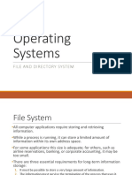 File and Directory Systems in Operating Systems