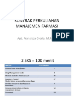 Kontrak Perkuliahan Manajemen Farmasi: Apt. Fransisca Gloria, M.Farm