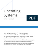 Hardware I/O Principles and Device Drivers for Operating Systems