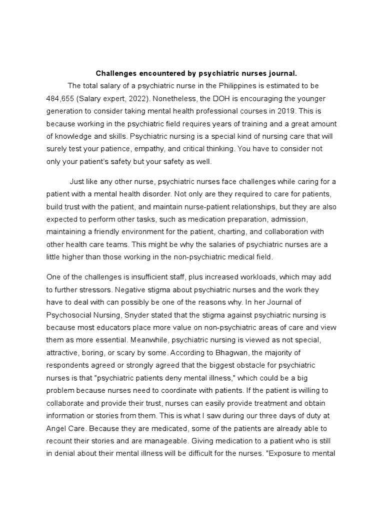 Journal PDF Nursing Psychiatry