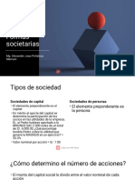 Formas societarias y tipos de sociedades