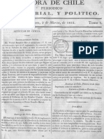 Diario Aurora de Chile 5 de Marzo de 1812