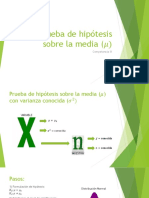 3.4 - 3.5 Prueba de hipótesis sobre la media (μ)