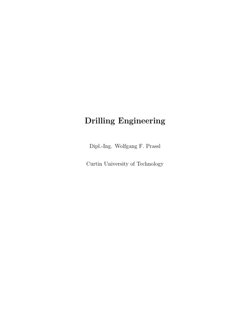Drilling Engineering Pdf Drilling Rig Oil Well