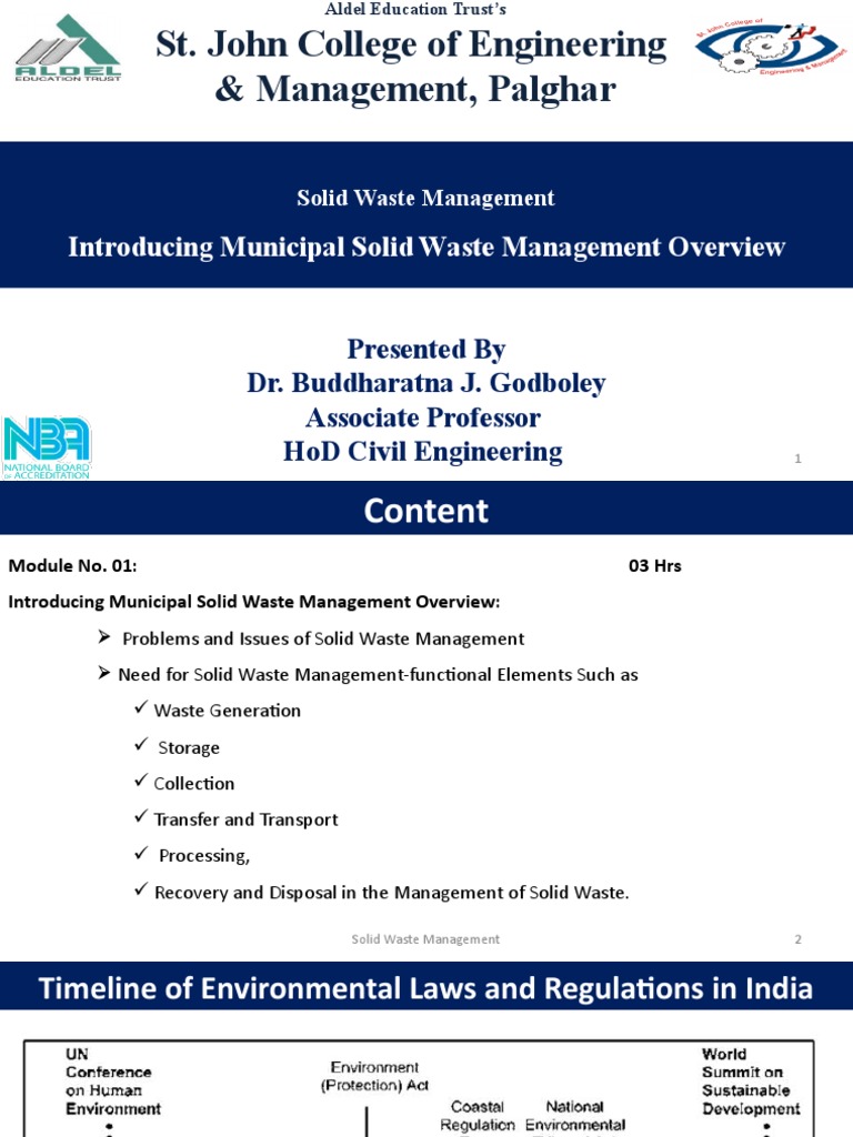 Municipal Solid Waste Management Overview | PDF | Waste Management ...