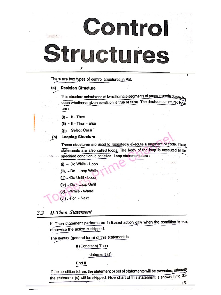 Control Structure | PDF