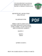 Reporte de laboratorio de química básica sobre enlace químico