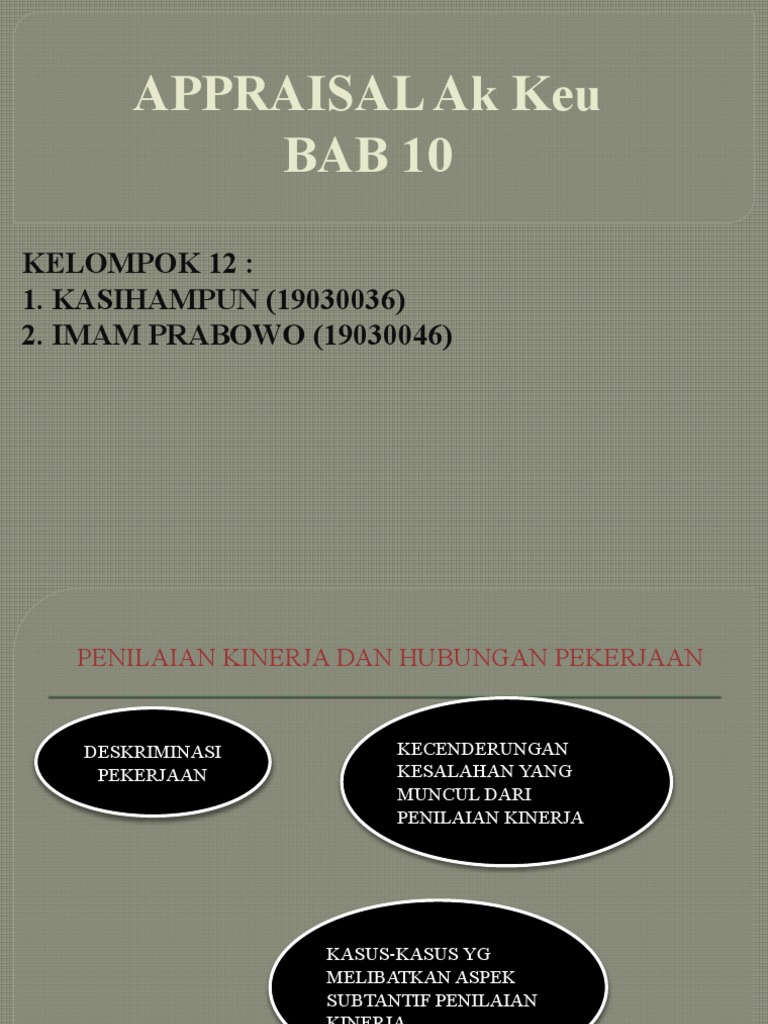 APRAISAL Bab 10 | PDF