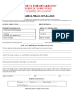 Fire Safety Permit Application