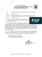 Memo Re Submission of Received Copy of PAPs Adopted by The POC