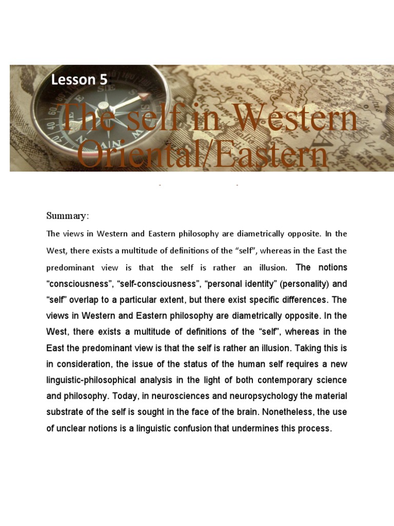 The Self in Western and Eastern Thought Reflection | PDF | Philosophy ...
