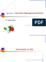 Data Base Management System: Dr. Manish Khare SQL