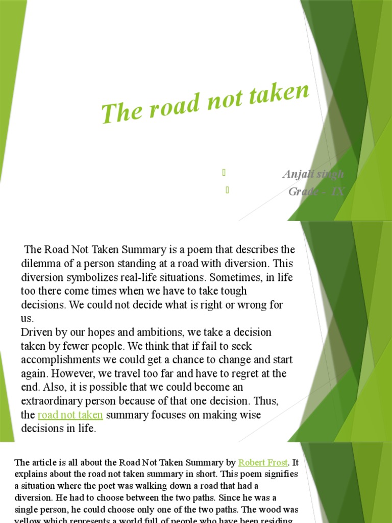 The Road Not Taken | PDF
