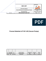 Process Datasheet for P-241 A/B Vacuum Pumps