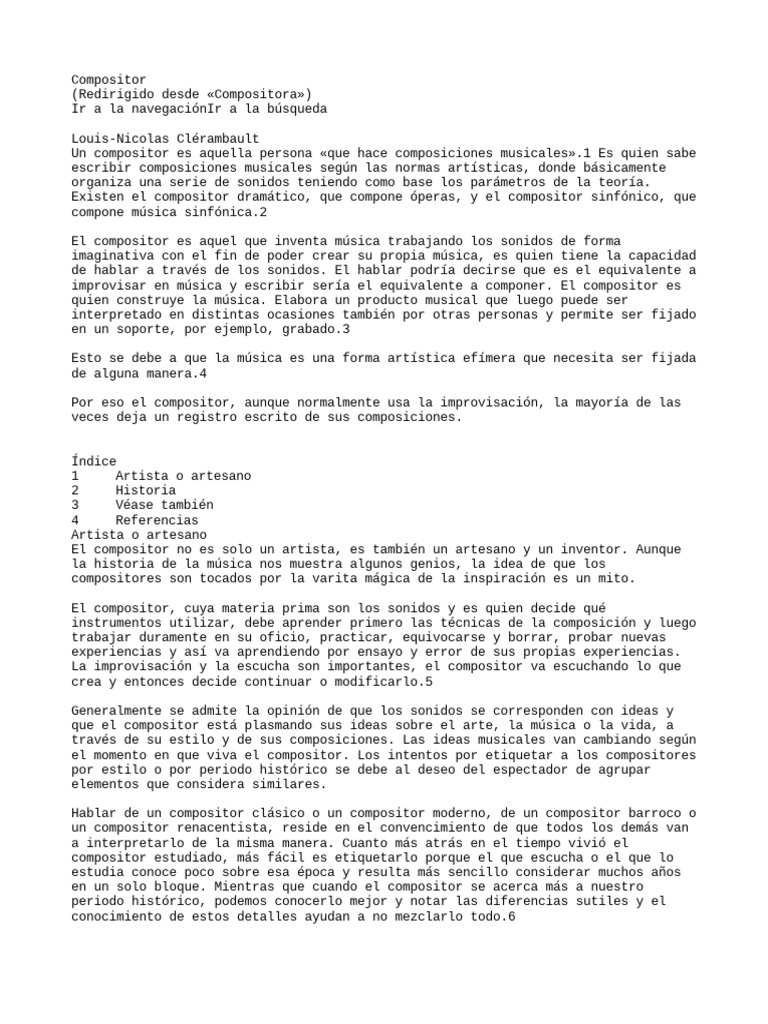 Qué es un compositor musical | PDF | Compositores | Música