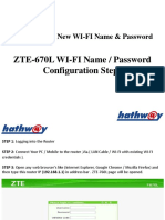 ZTE-F670L WI-FI Credential Configuration Steps