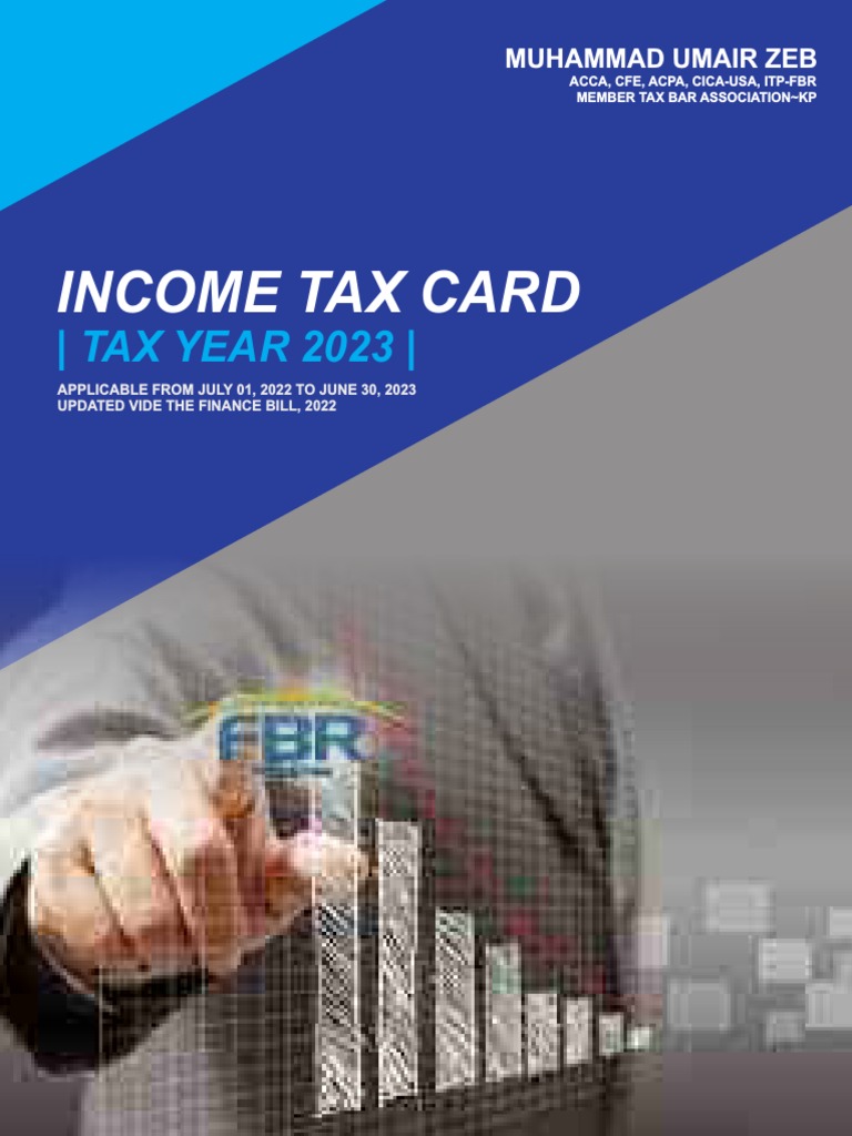 Pakistan Tax Card 2022 PDF Taxes Dividend