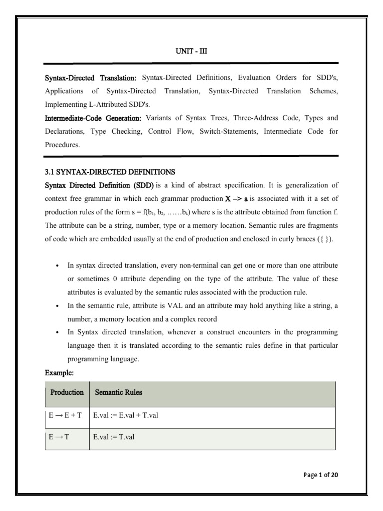 Intermediate Code Generation Overview | PDF