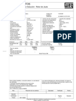 Hoja de Datos: Motor Monofásico de Inducción - Rotor de Jaula