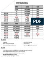 Jadwal Pelajaran Kelas 2a