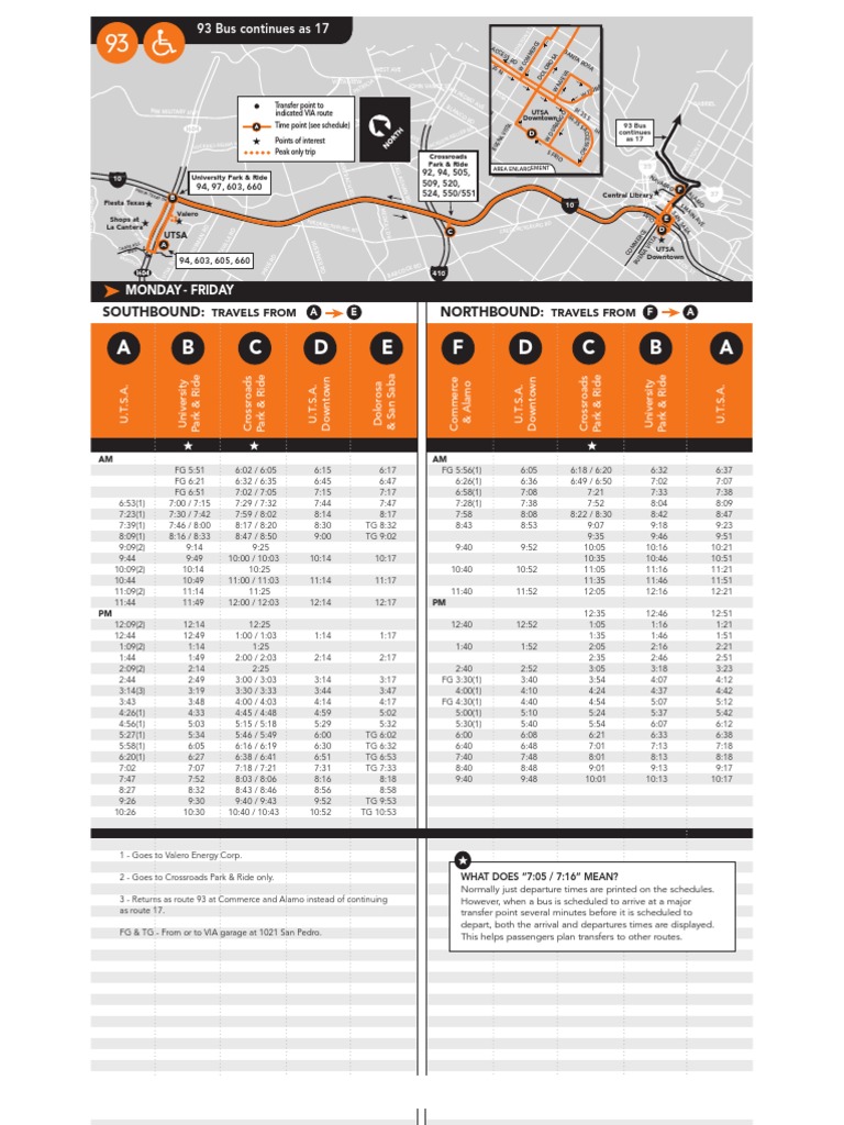 Schedule 093 | PDF | Bus | Ticket (Admission)