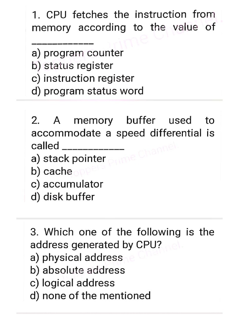 Paging and Segmentation MCQ PDF