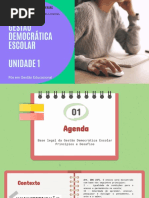 Gestão Democrática Escolar Slides Unidade 1