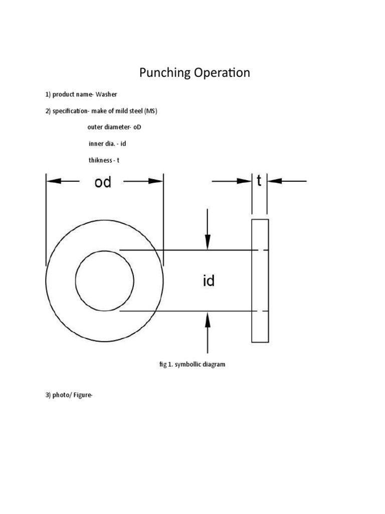 Process for Manufacturing Washers Through Punching Mild Steel Sheets PDF